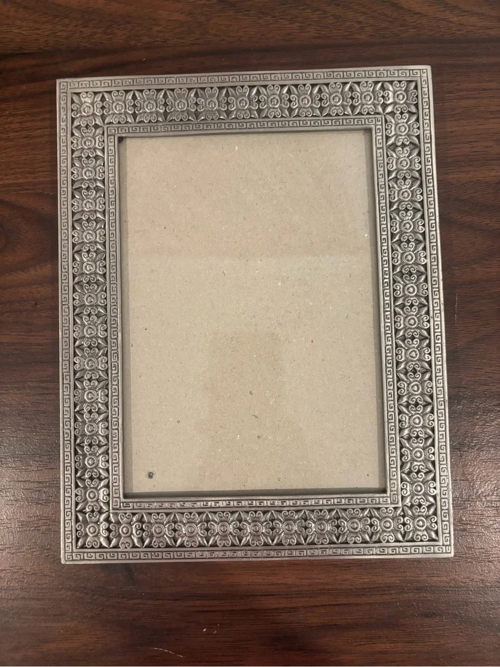 Vintage Ornate Silver Plated Metal Picture Frame